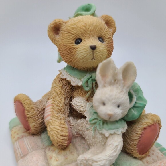 1991 Cherished Teddies "Camille" Bear w Bunny Figurine #950424 Lost Without You - Picture 3 of 7